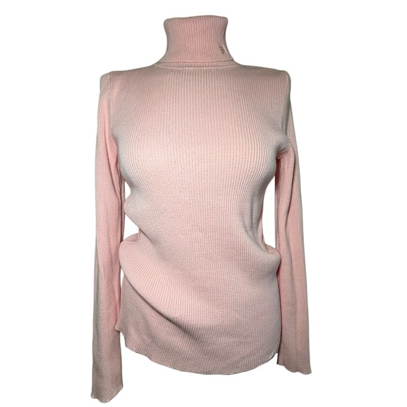 Ralph Lauren ribbed‎ turtleneck — soft, clean-girl staple w/subtle Y2K vibes- M - Picture 2 of 5